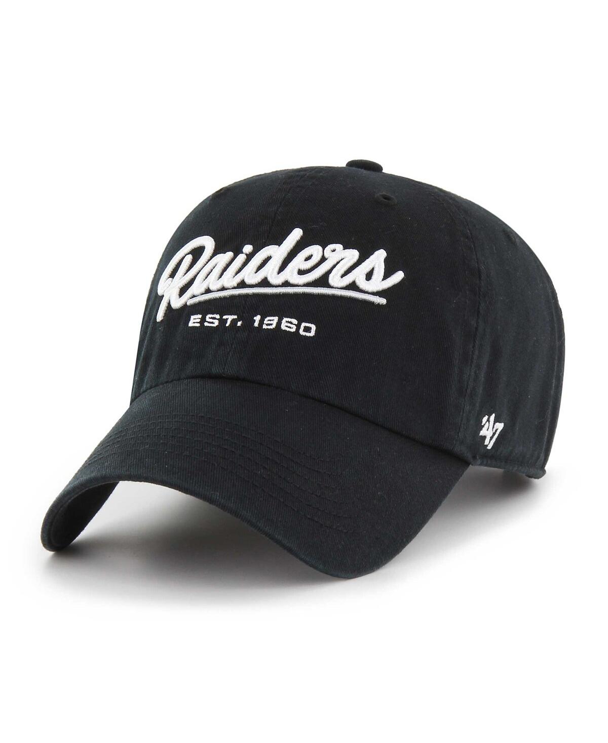 47 Brand Women's ' Black Las Vegas Raiders Sidney Clean Up Adjustable Hat
