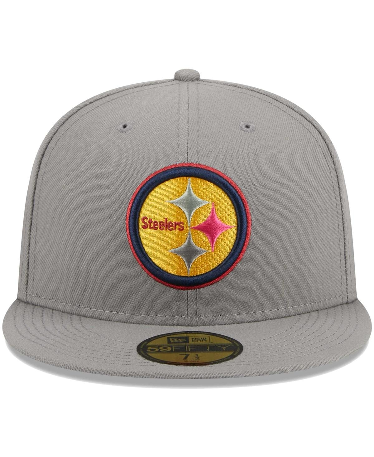 Men's New EraPittsburgh Steelers Color Pack 59FIFTY Fitted Hat - Gray