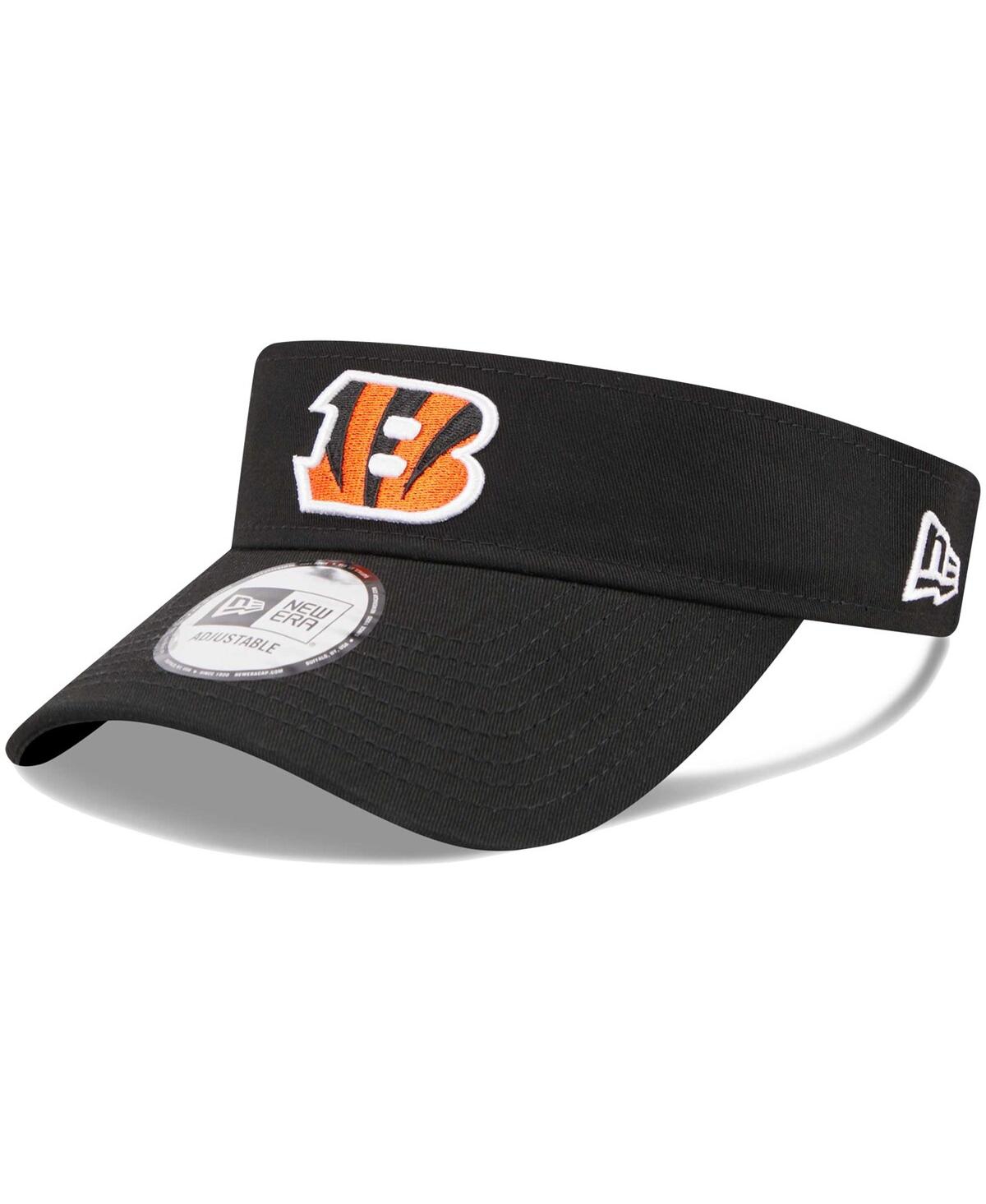 New Era Men's  Black Cincinnati Bengals Main Adjustable Visor