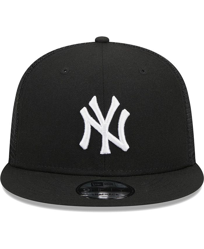 New Era Men's Black New York Yankees Trucker 9FIFTY Snapback Hat - Macy's