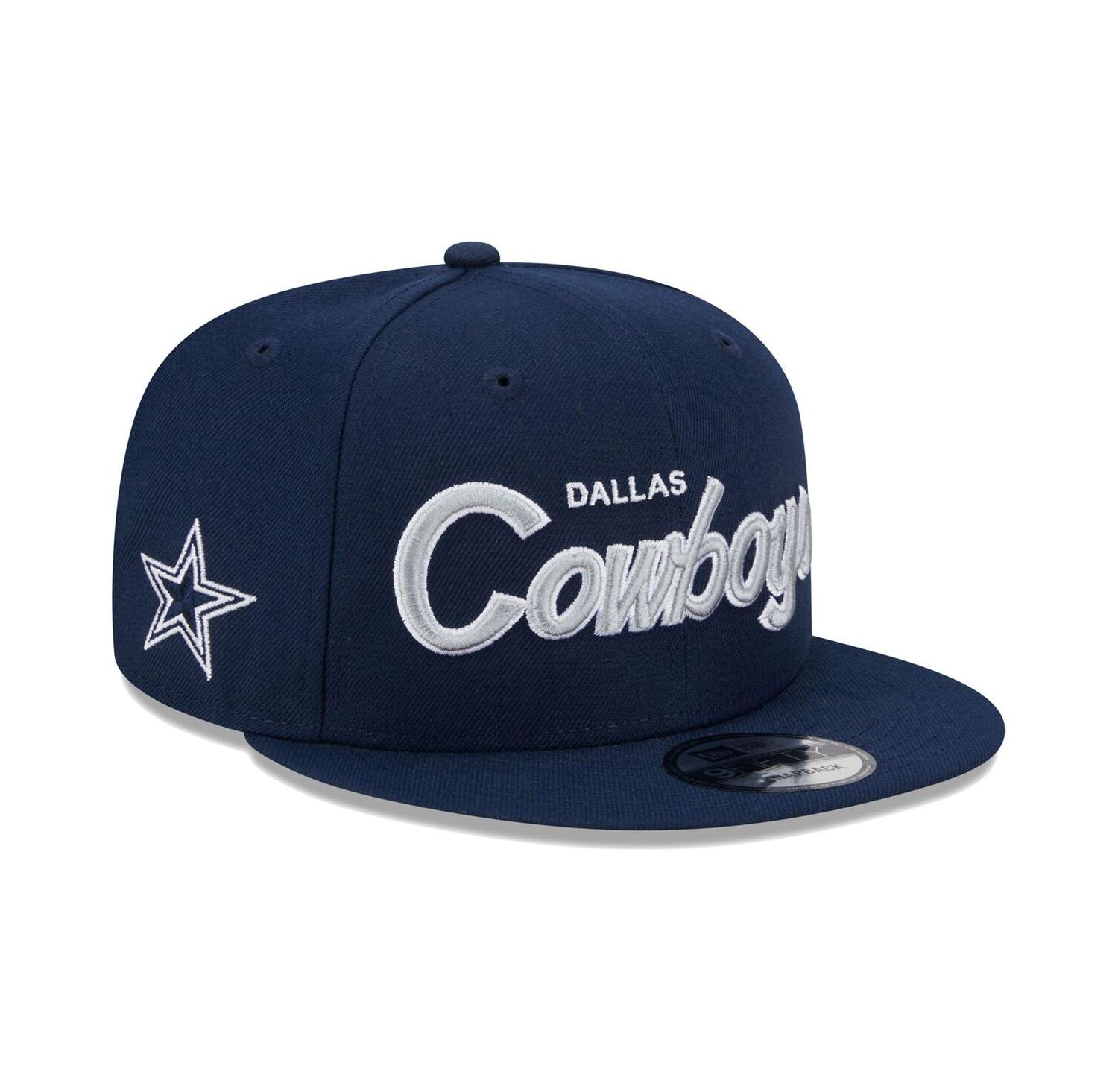 Men's Navy Dallas Cowboys Main Script 9FIFTY Snapback Hat