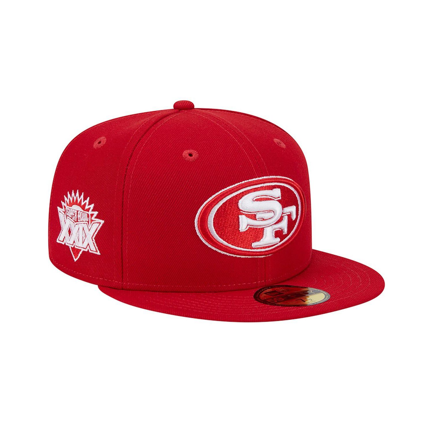 Men's Scarlet San Francisco 49ers Super Bowl XXIX Main Patch 59FIFTY Fitted Hat