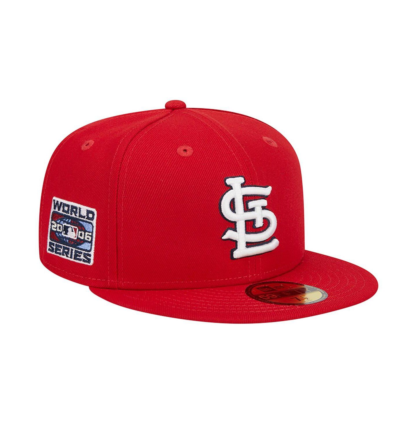 Мужская кепка New Era Red St. Louis Cardinals 2006 World Series Team Color 59FIFTY Fitted Hat — фото 1