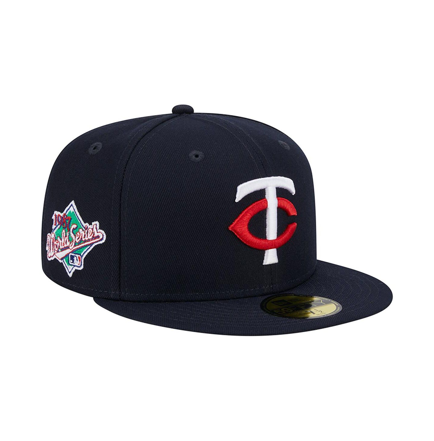 Мужская кепка New Era Navy Minnesota Twins 1987 World Series Team Color 59FIFTY Fitted Hat — фото 1