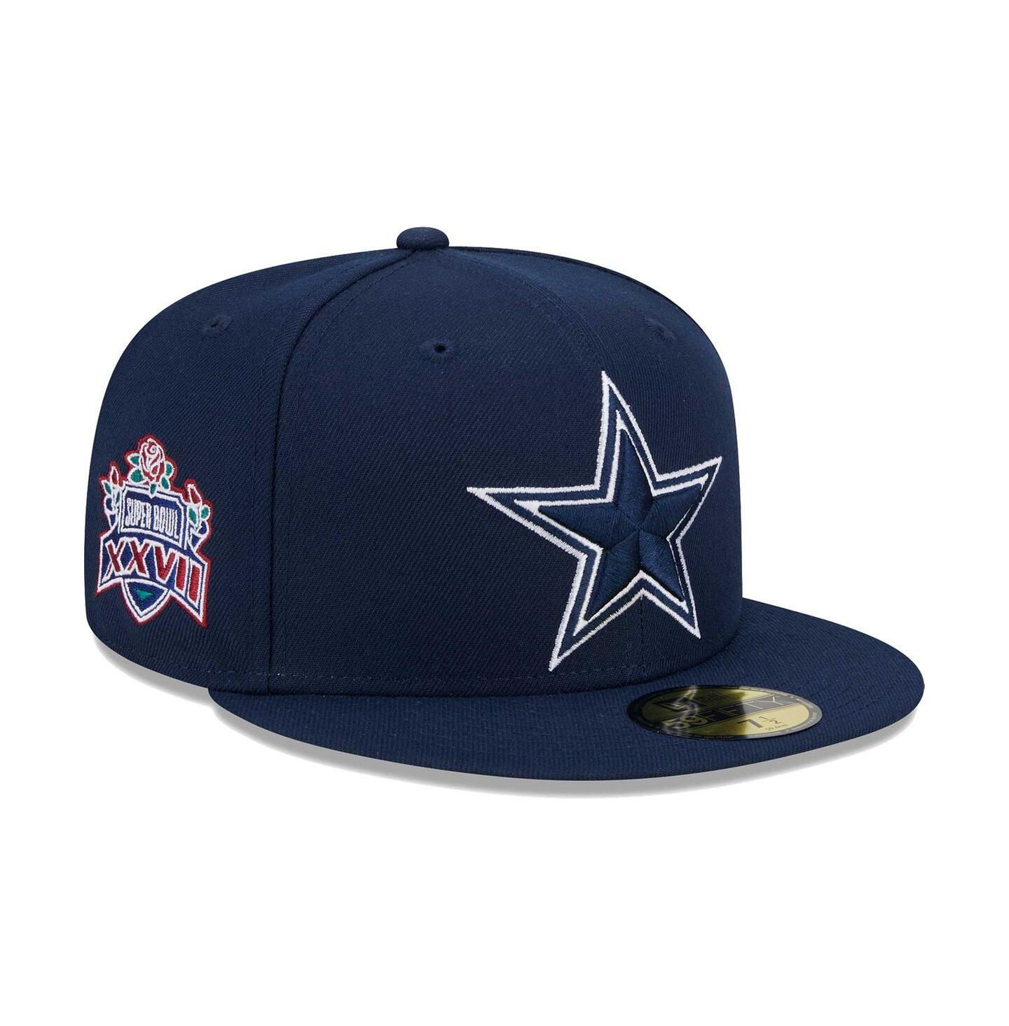 Мужская кепка New Era Navy Dallas Cowboys Main Patch 59FIFTY Fitted Hat — фото 1