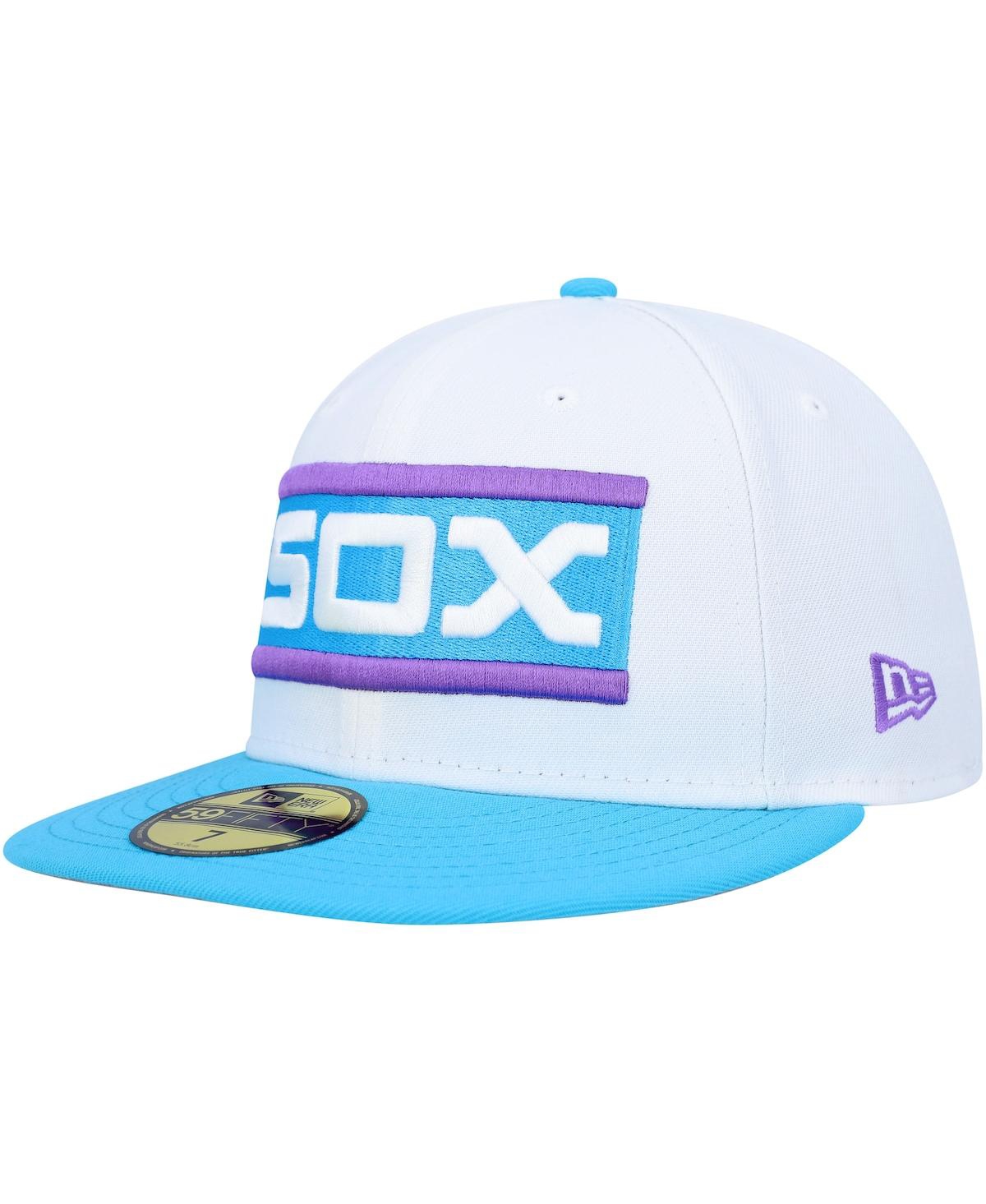 Shop New Era Men's  White Chicago White Sox Comiskey Park 75th Anniversary Vice 59fifty Fitted Hat