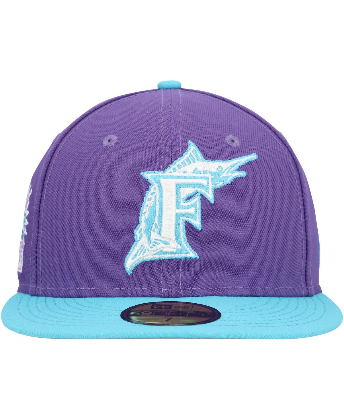 Men's New EraFlorida Marlins Vice 59FIFTY Fitted Hat - Purple