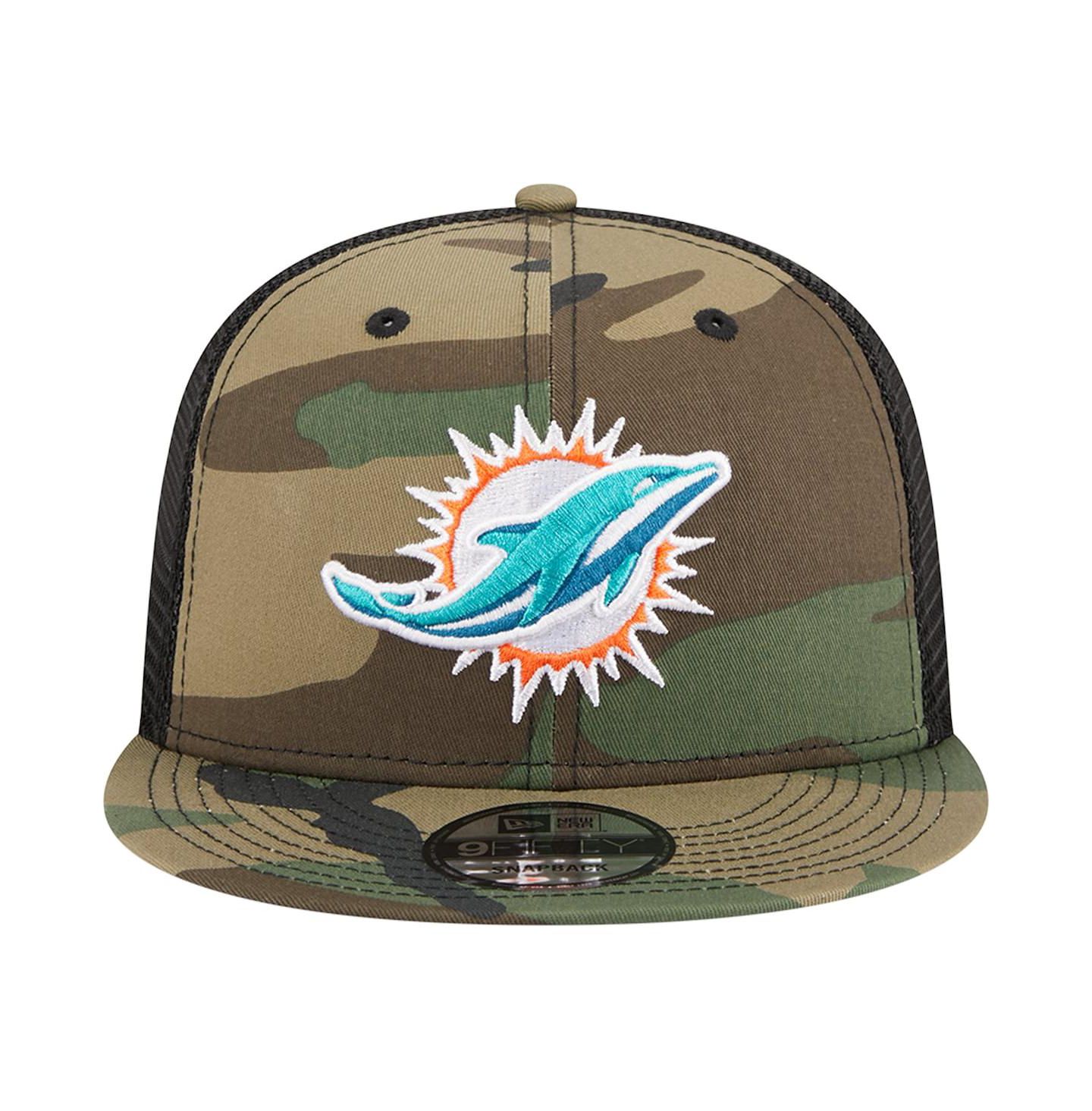 Мужская кепка New Era Camo Miami Dolphins Main Trucker 9FIFTY Snapback Hat — фото 4
