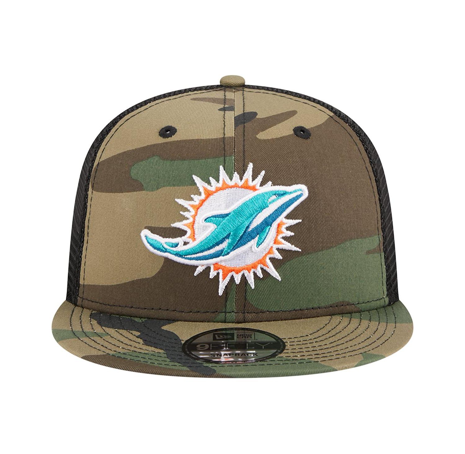 Men's Camo Miami Dolphins Main Trucker 9FIFTY Snapback Hat