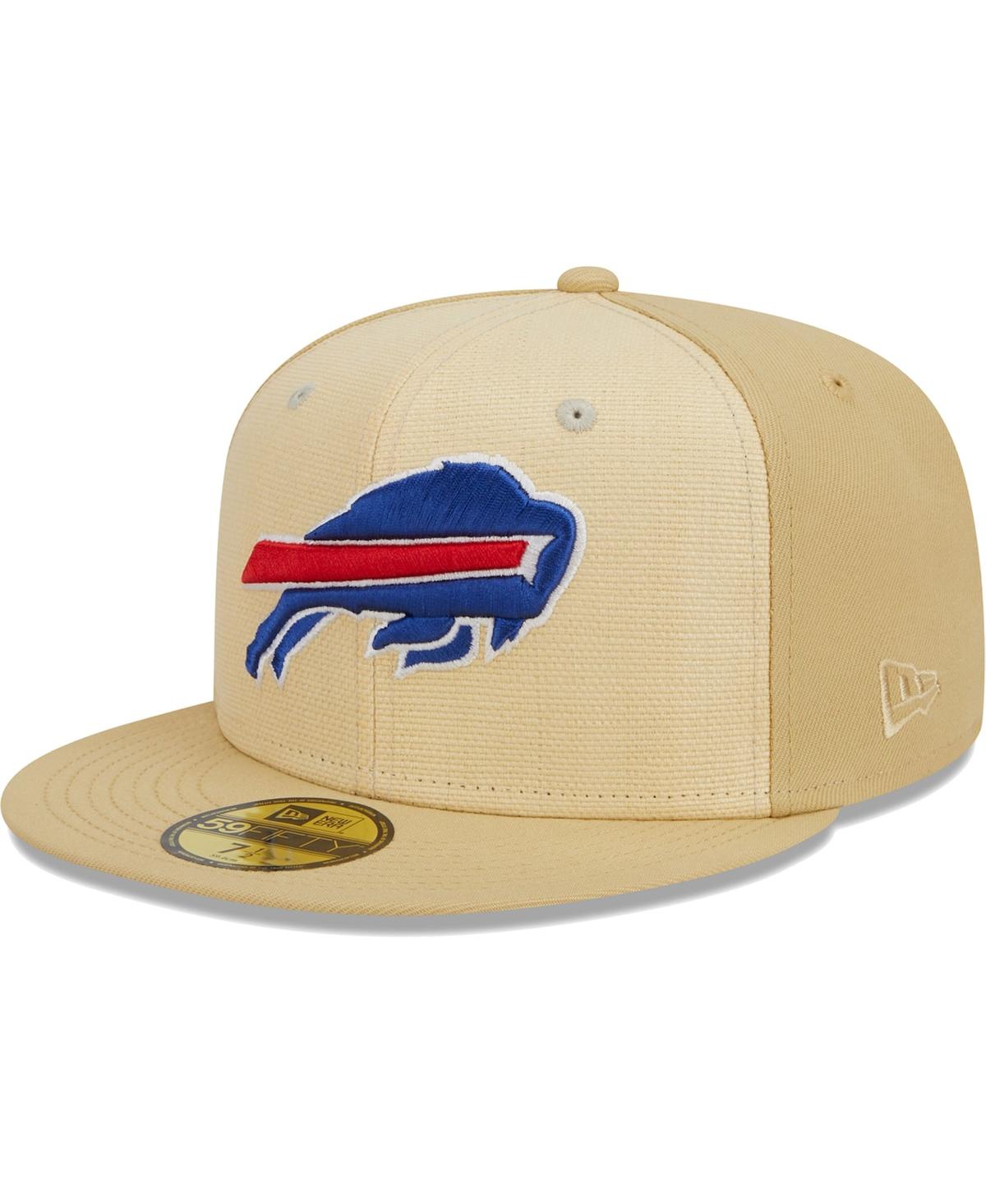 New Era Men's  Khaki Buffalo Bills Raffia Front 59fifty Fitted Hat In Khaki