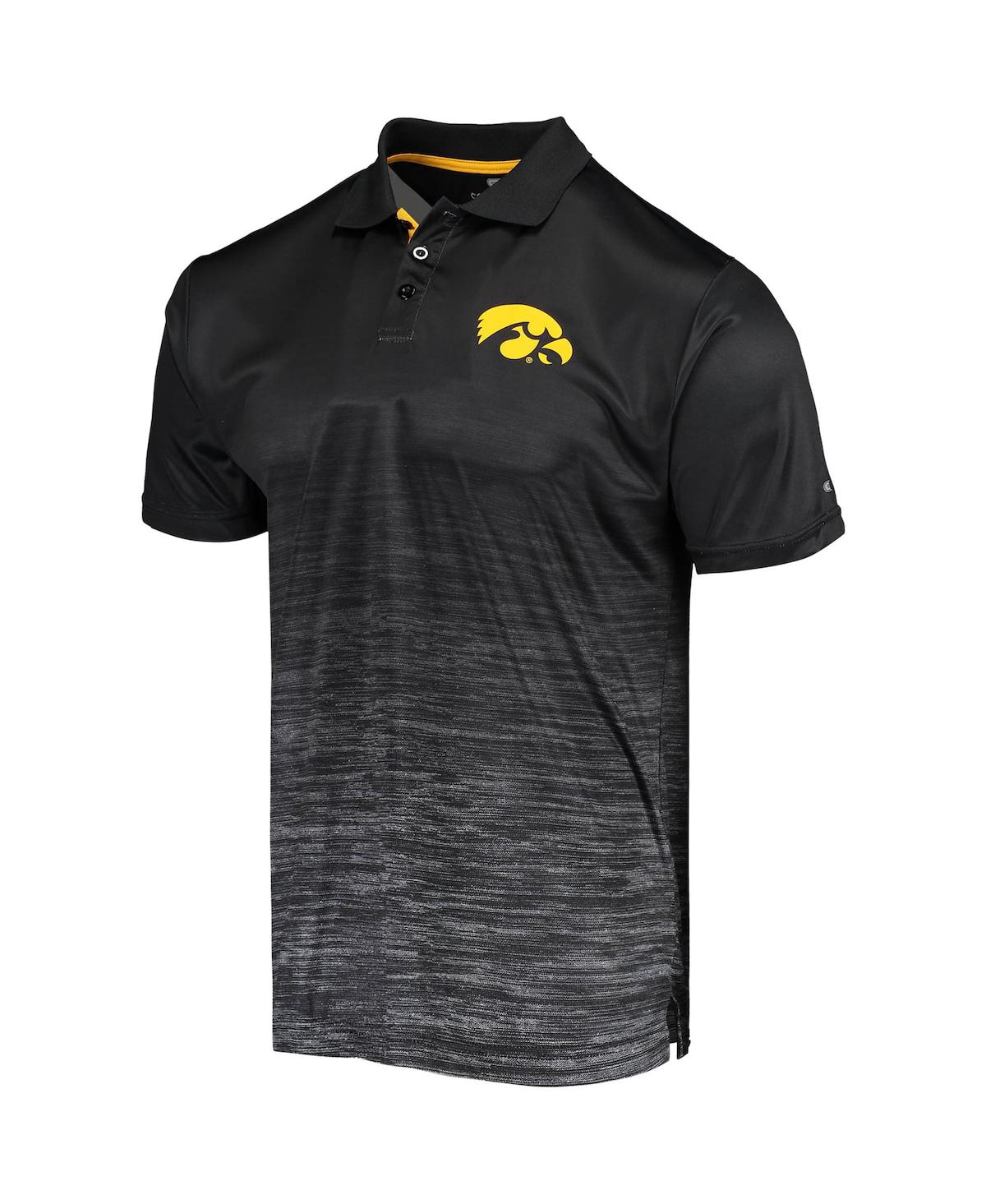 Colosseum Men's Black Iowa Hawkeyes Marshall Polo In Black