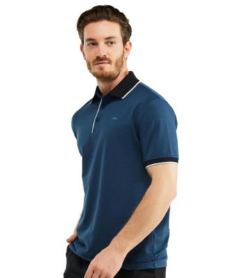 Men's Classic-Fit Cotton-Blend Pique Polo Shirt with Contrast Collar