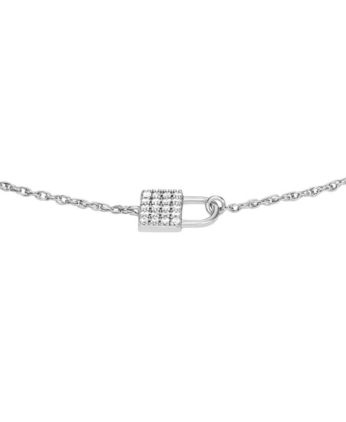Fossil Sterling Silver Lock Chain Bracelet Macy's