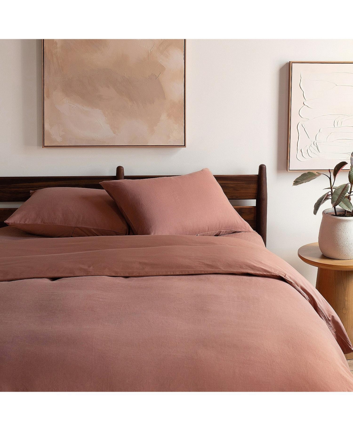 Bokser Home French Linen and Cotton Duvet & Sham Set - King/Cal