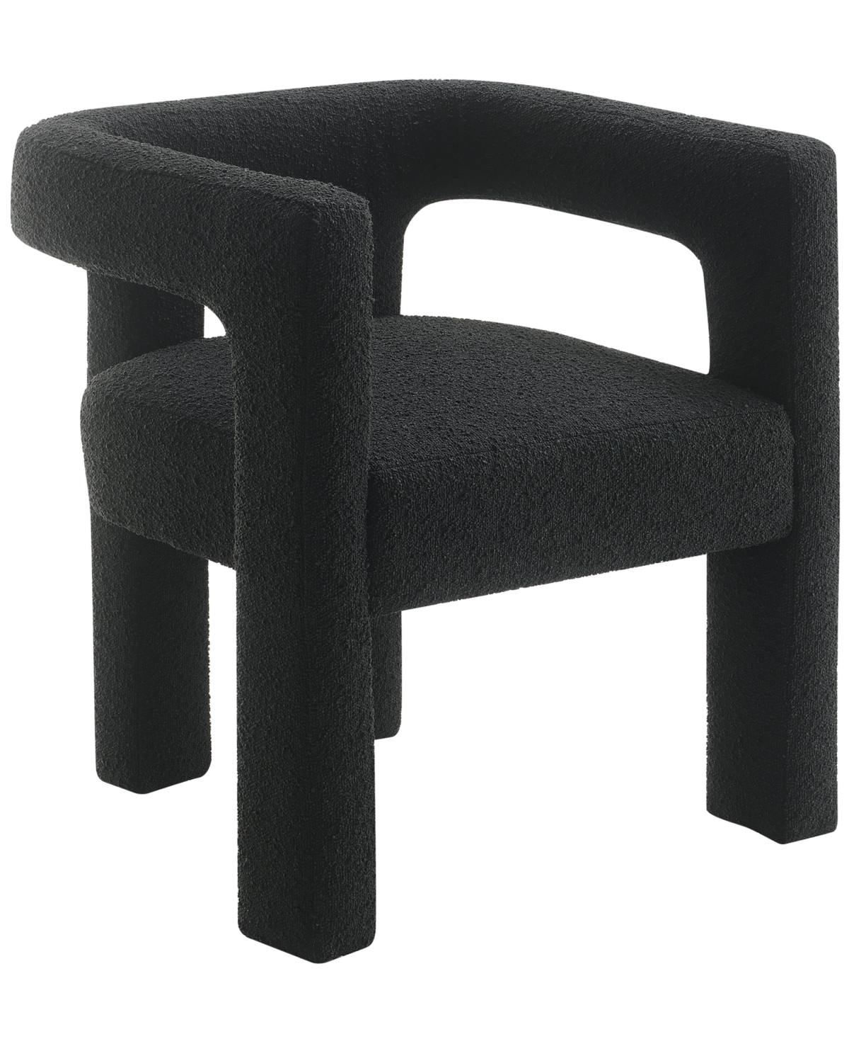 Abbyson Living Mandy 28" Boucle Fabric Dining Chair In Black