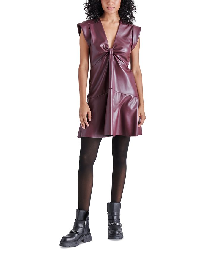 Steve Madden Sandy Faux Leather Bodycon Dress Black Size XS main image 1