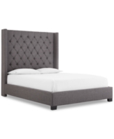 Closeout! Charcoal Monroe Ii Upholstered California King Bed, Created for Macy's - Charcoal