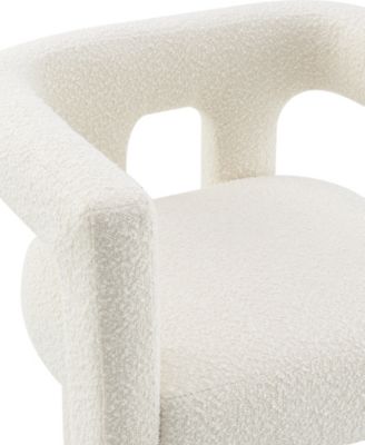 Mandy 28" Boucle Fabric Dining Chair