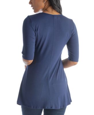 Women's Elbow Sleeve Swing Tunic Top