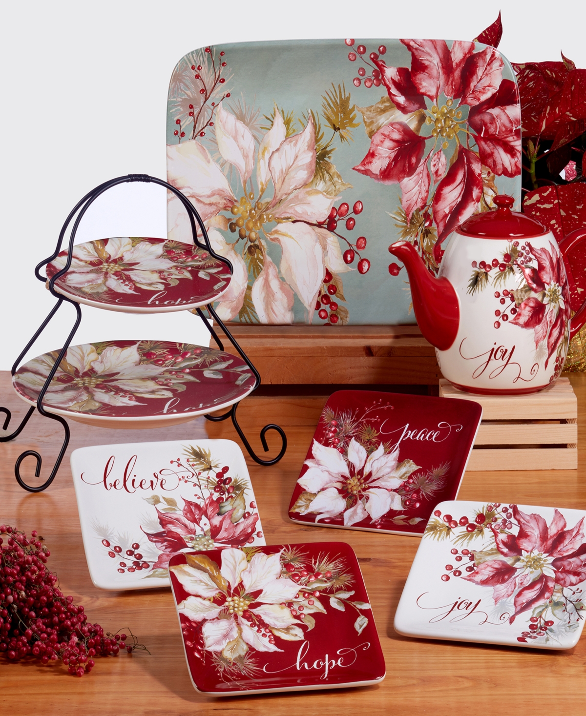 Certified International Winters Joy Teapot