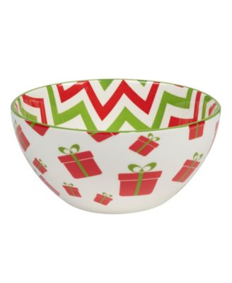 Holiday Fun 30 oz All Purpose Bowls Set of 6, Service for 6