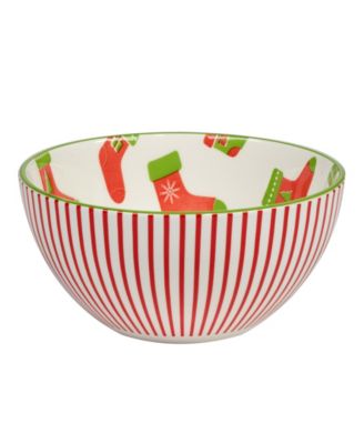 Holiday Fun 30 oz All Purpose Bowls Set of 6, Service for 6