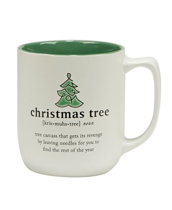 Certified International Evergreen Christmas 16 oz. Mugs, Set of 4, 4 Count  (Pack of 1), Multicolored