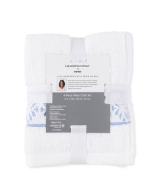 x Martex Allergen-Resistant Savoy 4 Pack Wash Towel Set