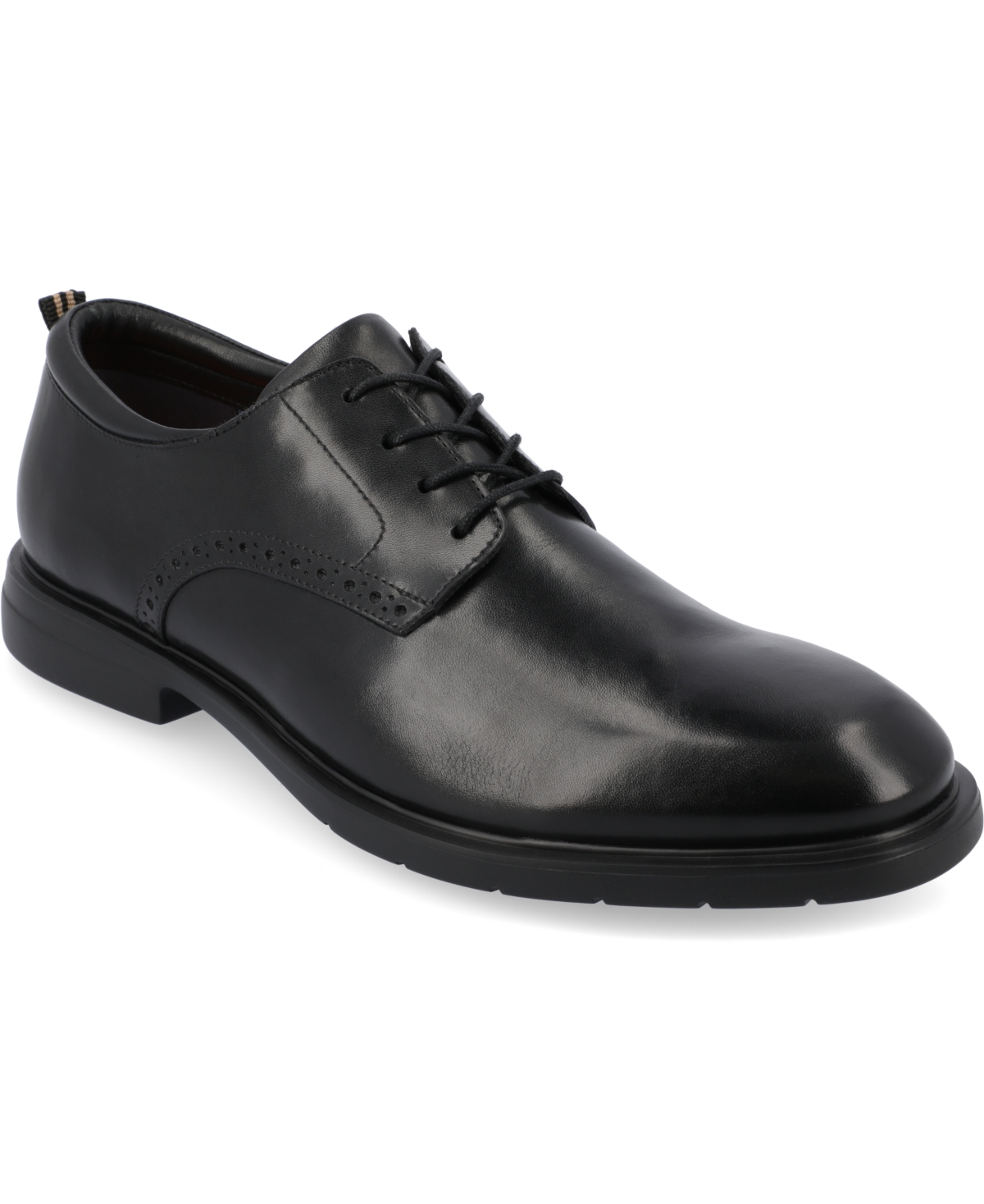 Men's Stafford Tru Comfort Foam Plain Toe Derby Dress Shoes - Cognac
