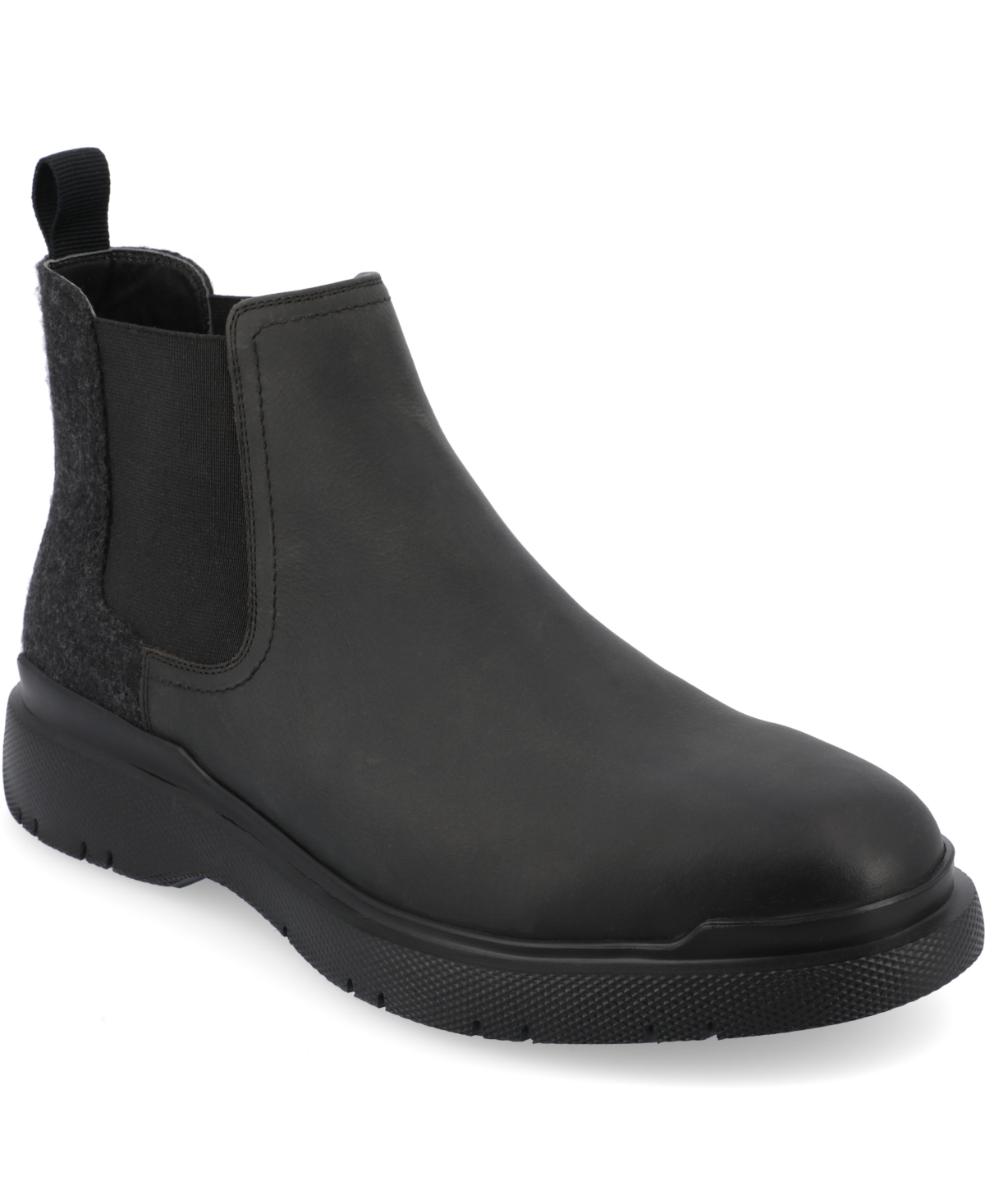 Shop Thomas & Vine Men's Tilton Water Resistant Tru Comfort Foam Plain Toe Chelsea Boots In Black