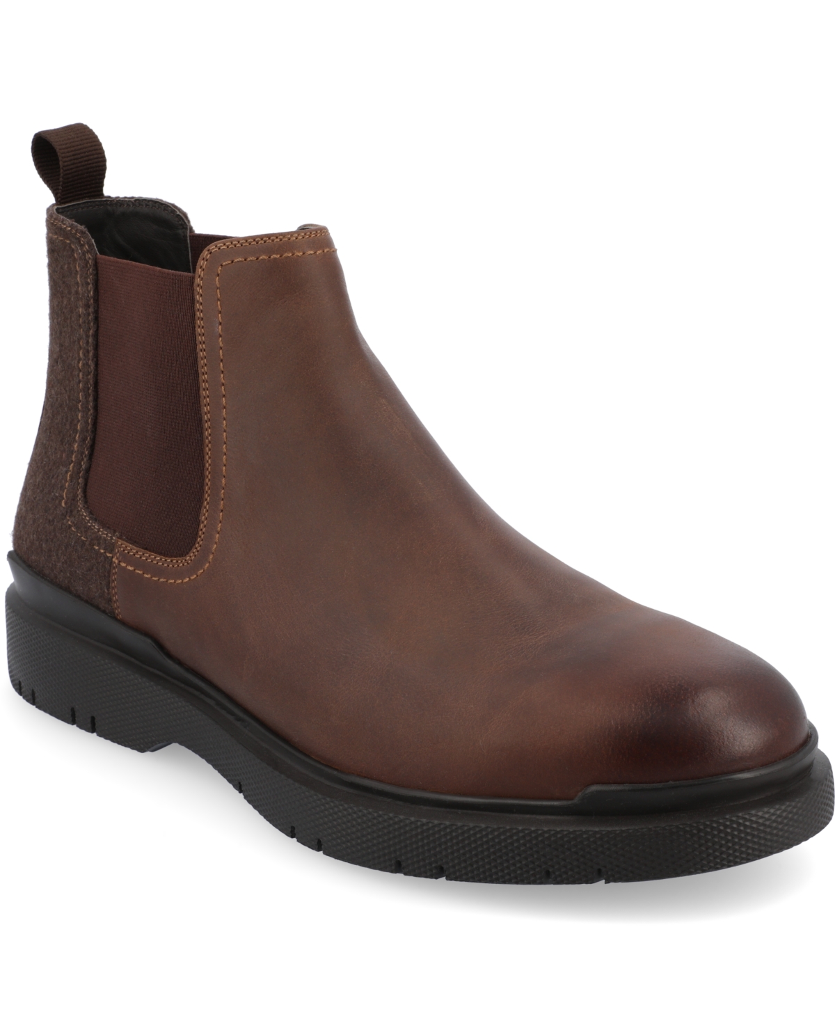 Men's Tilton Water Resistant Tru Comfort Foam Plain Toe Chelsea Boots - Brown