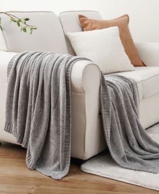 Lifestyle Solid Woven Micro Chenille Throw, 51" x 67"
