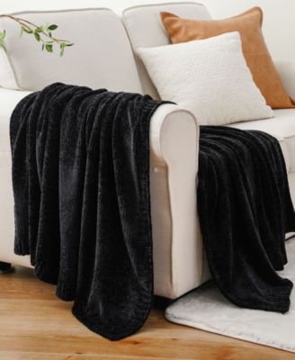Lifestyle Solid Woven Micro Chenille Throw, 51" x 67"