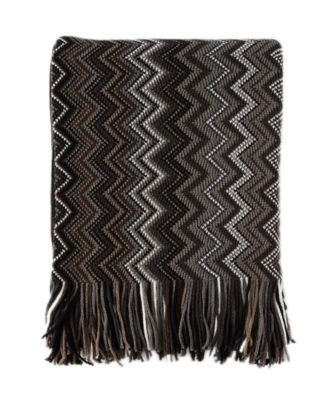 Lifestyle Colorful Chevron Bohemian Knit Throw, 51" x 80"