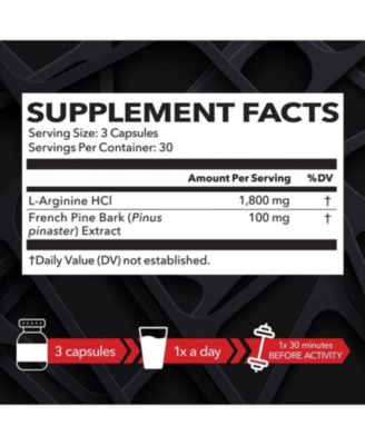 L-Arginine + Pine Bark Capsules, 90ct