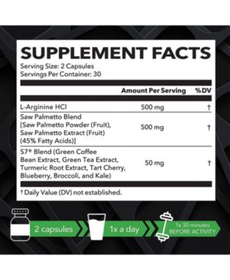 L-Arginine + Saw Palmetto Capsules, 60ct