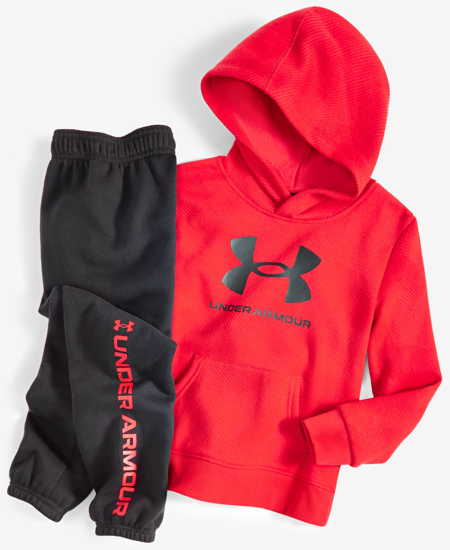 Комплекты Under Armour Logo T-shirt, Hoodie, Fleece Pants & Sets Matching Outfits для мальчиков, цвет: Чёрный — фото 7