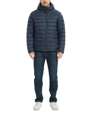 Navy mens best sale puffer jacket