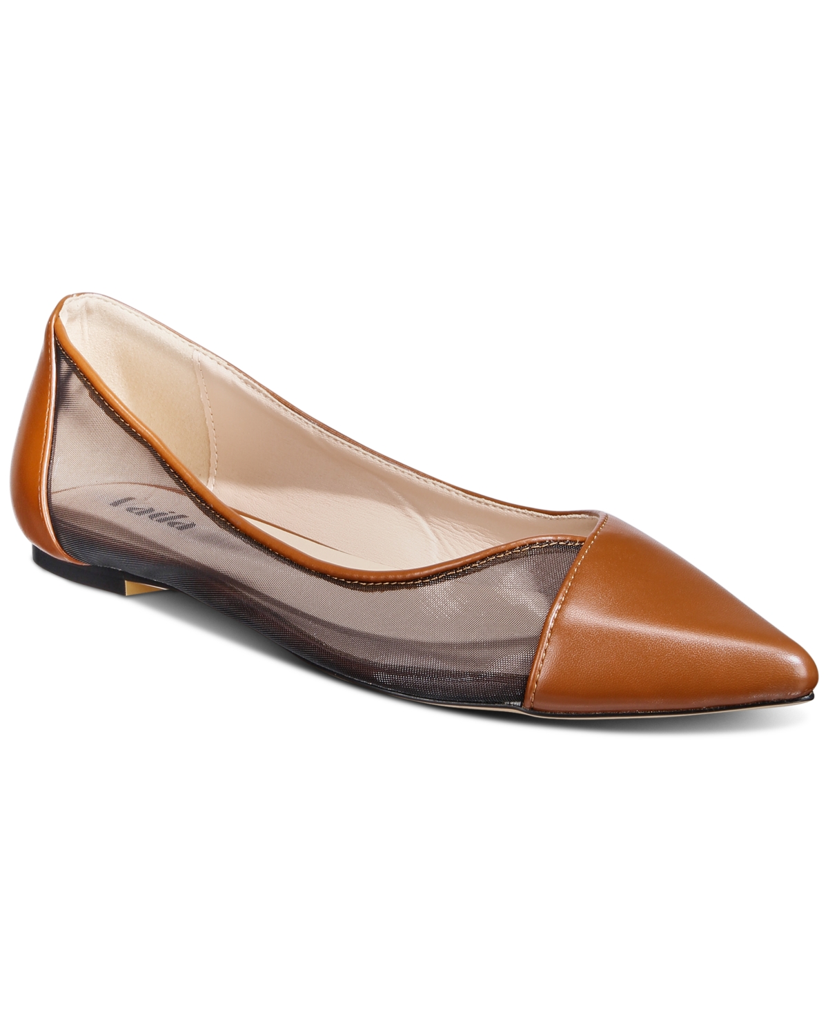 Women's Linda Pointed-Toe Flats-Extended sizes 9-14 - Brown