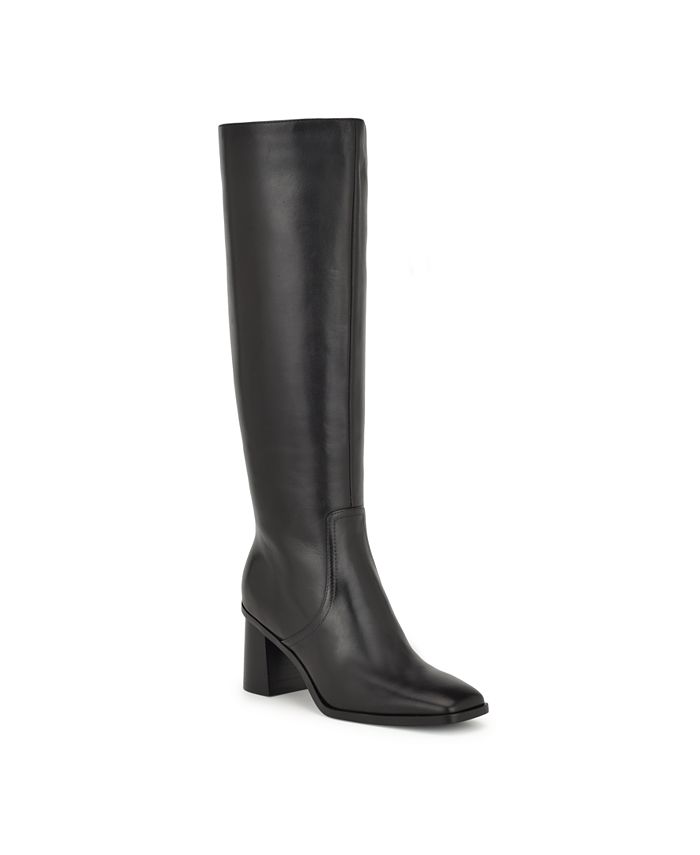 Nine West Women s Dortha Square Toe Block Heel Dress Boots Macy s