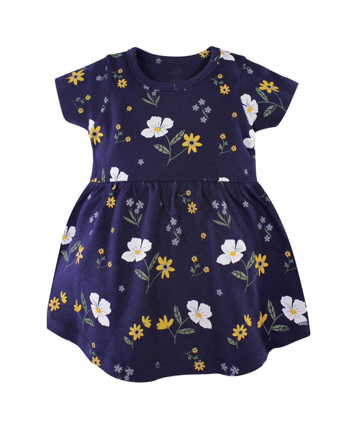 Hudson Baby Toddler Girls Hudson Cotton Short-Sleeve Dresses 2pk,- Night blooms