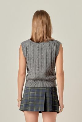 Women's Cable Knit Chunky Vest