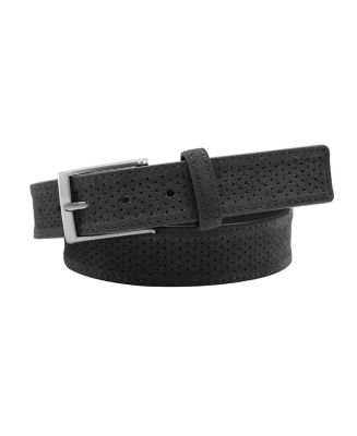 PX Clothing Men's Perforated Suede Leather 3.5 CM Belt - Macy's