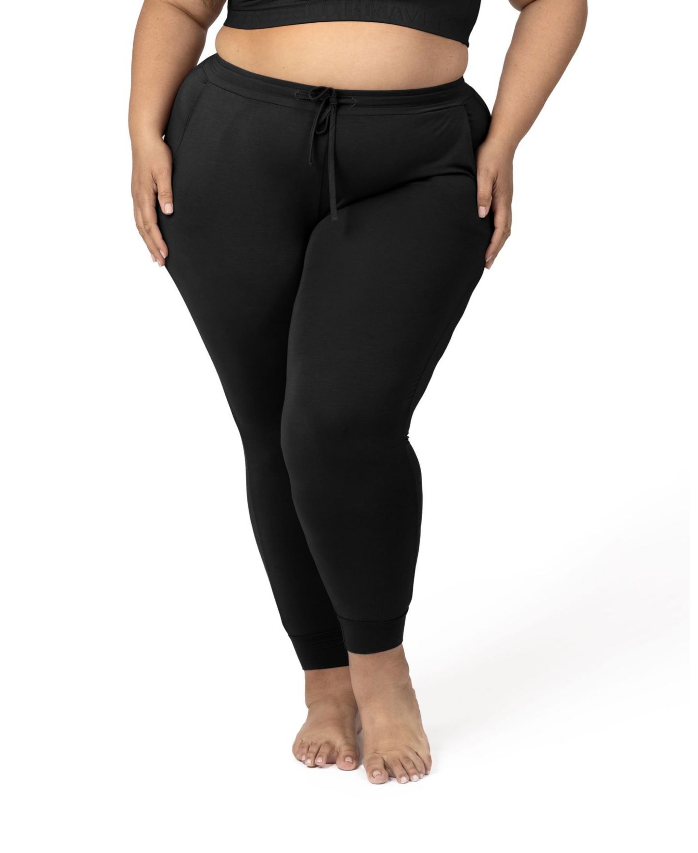 Женские брюки Kindred Bravely Plus Size Everyday Postpartum Lounge Joggers, цвет: Чёрный — фото 1