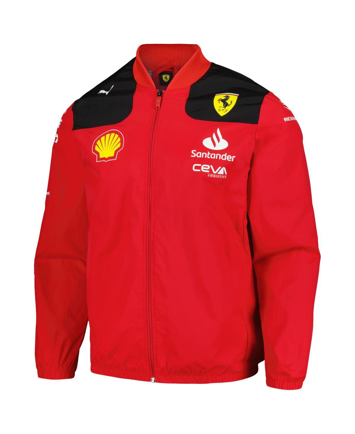 Shop Puma Men's  Red Scuderia Ferrari Team Full-zip Jacket