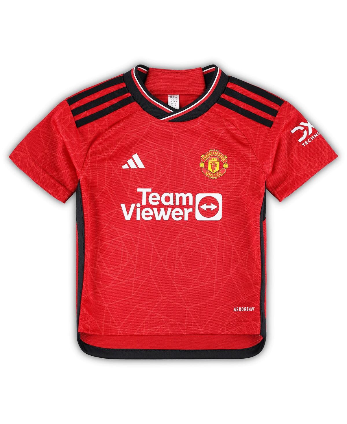 Shop Adidas Originals Toddler Boys And Girls Adidas Red Manchester United 2023/24 Home Mini Kit