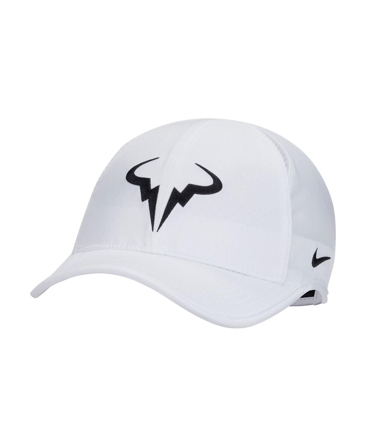 Nike Men's  White Rafael Nadal Featherlight Club Performance Adjustable Hat