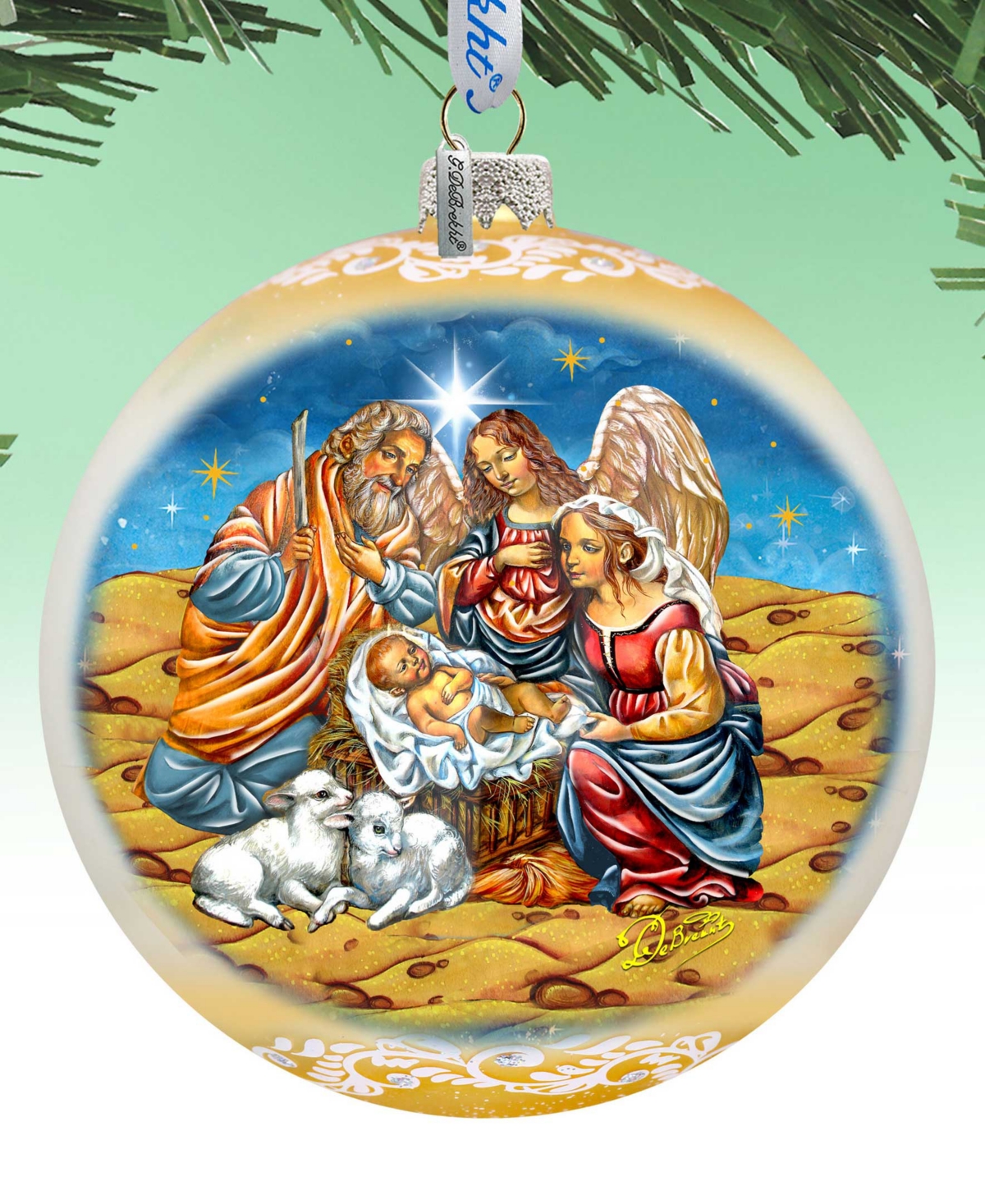 Designocracy Regal Nativity Lg Holiday Mercury Glass Collectible Ornaments G. Debrekht In Multi Color