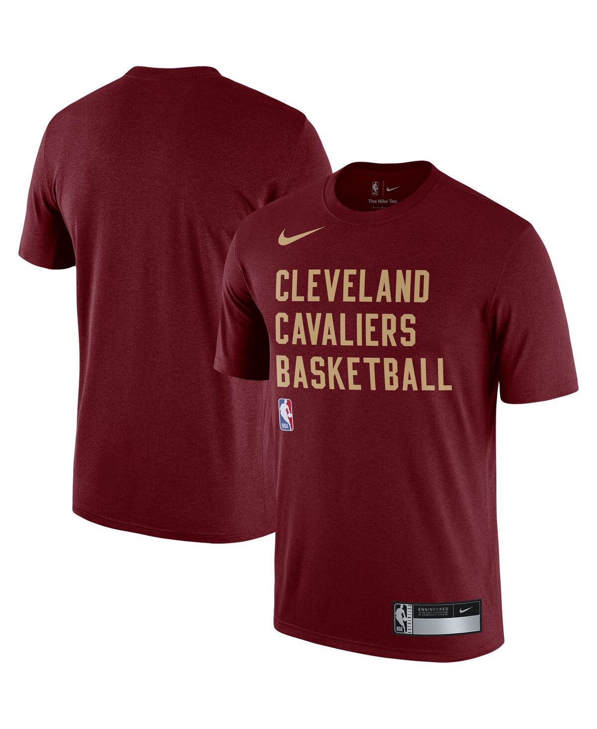 Shop Nike Men's  Wine Cleveland Cavaliers 2023/24 Sideline Legend Performance Practice T-shirt