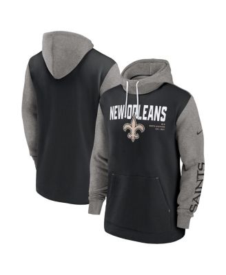 Men's Black New Orleans Saints Fashion Color Block Pullover Hoodie